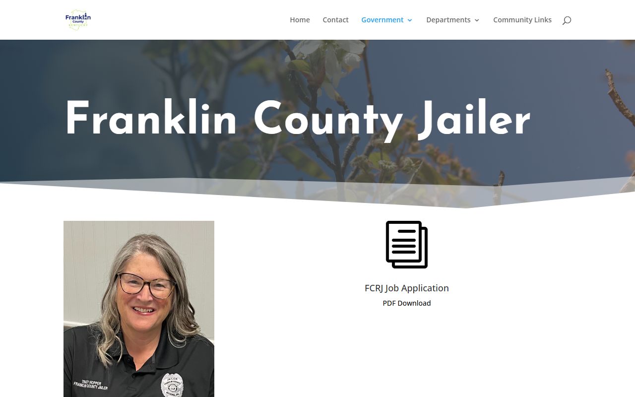 Franklin County jail mugshots jailer current inmates page